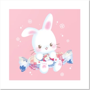 White Rabbit Milky Candy Posters and Art